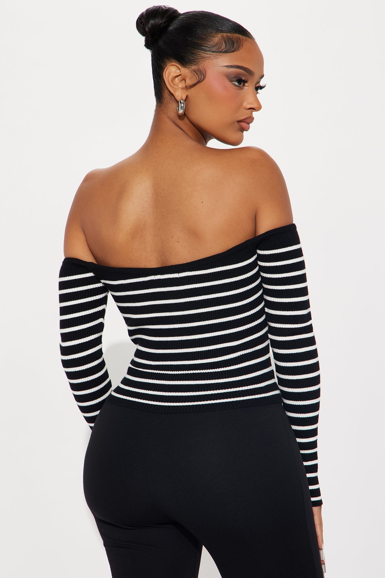 Layla Striped Sweater - Black/White