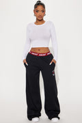 Miami Heat Free Throw Wide Leg Pant - Black