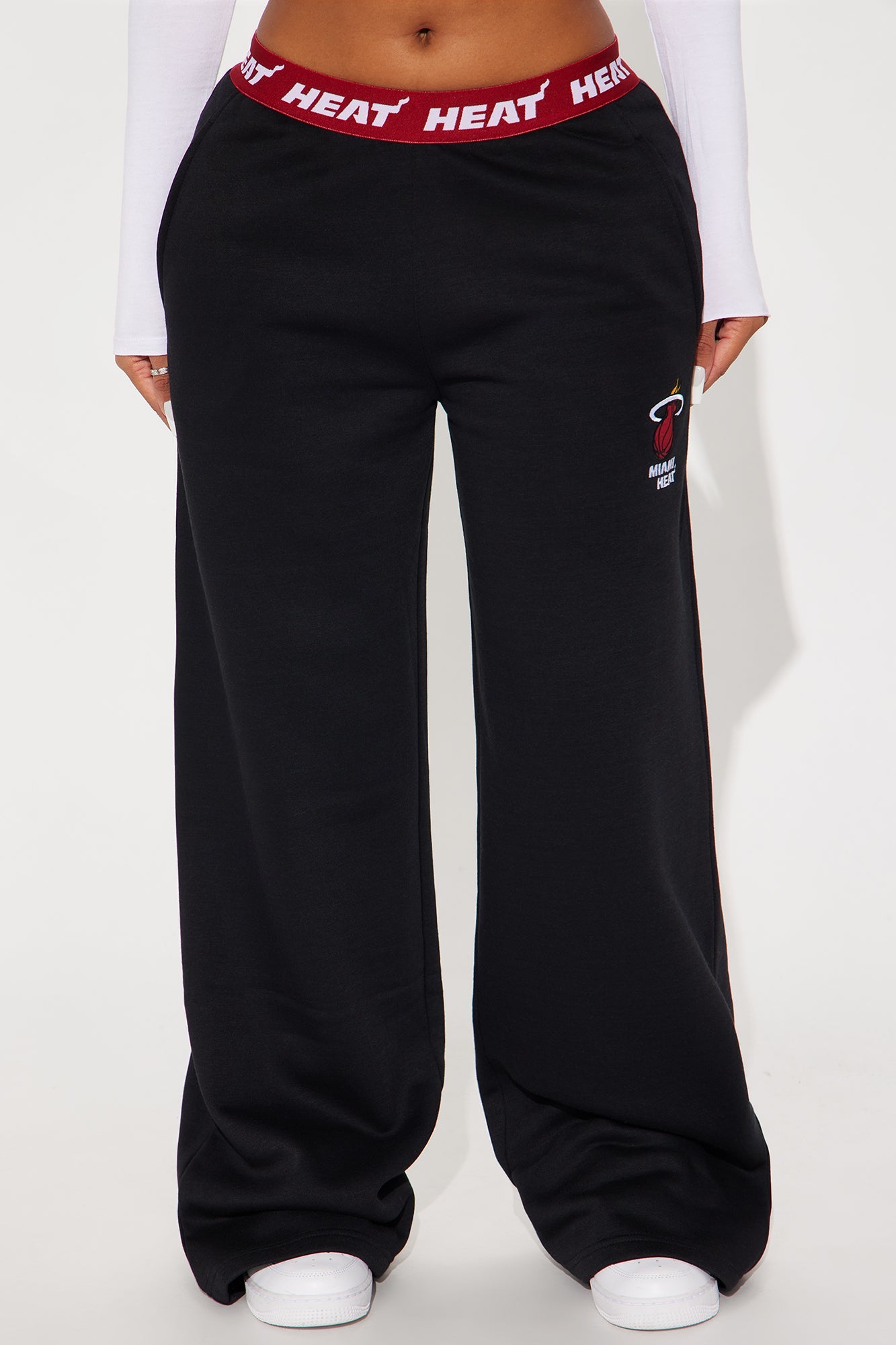 Miami Heat Free Throw Wide Leg Pant - Black