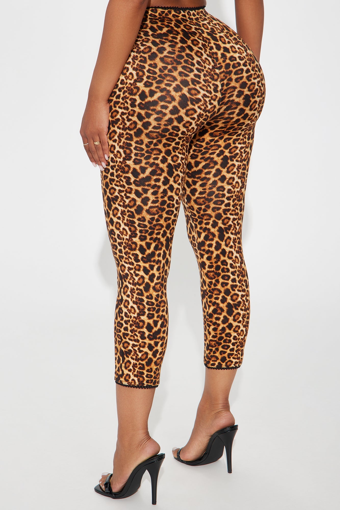 Mila Leopard Capri Legging - Brown/combo