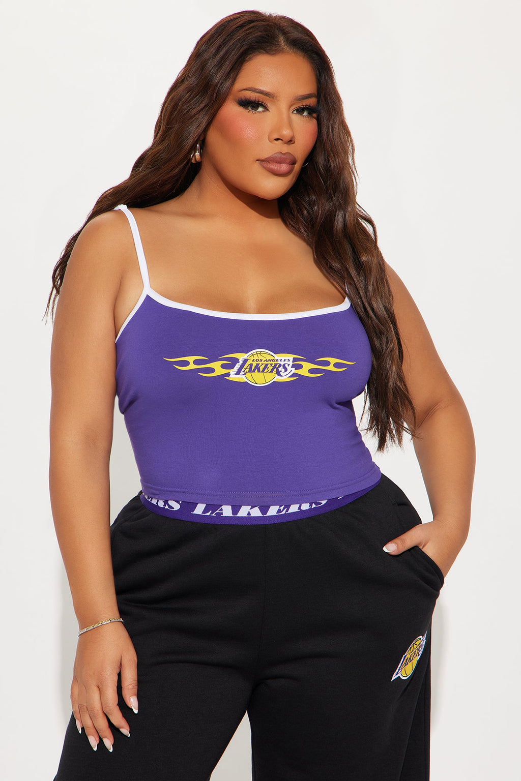 Lakers Halftime Crop Top - Purple