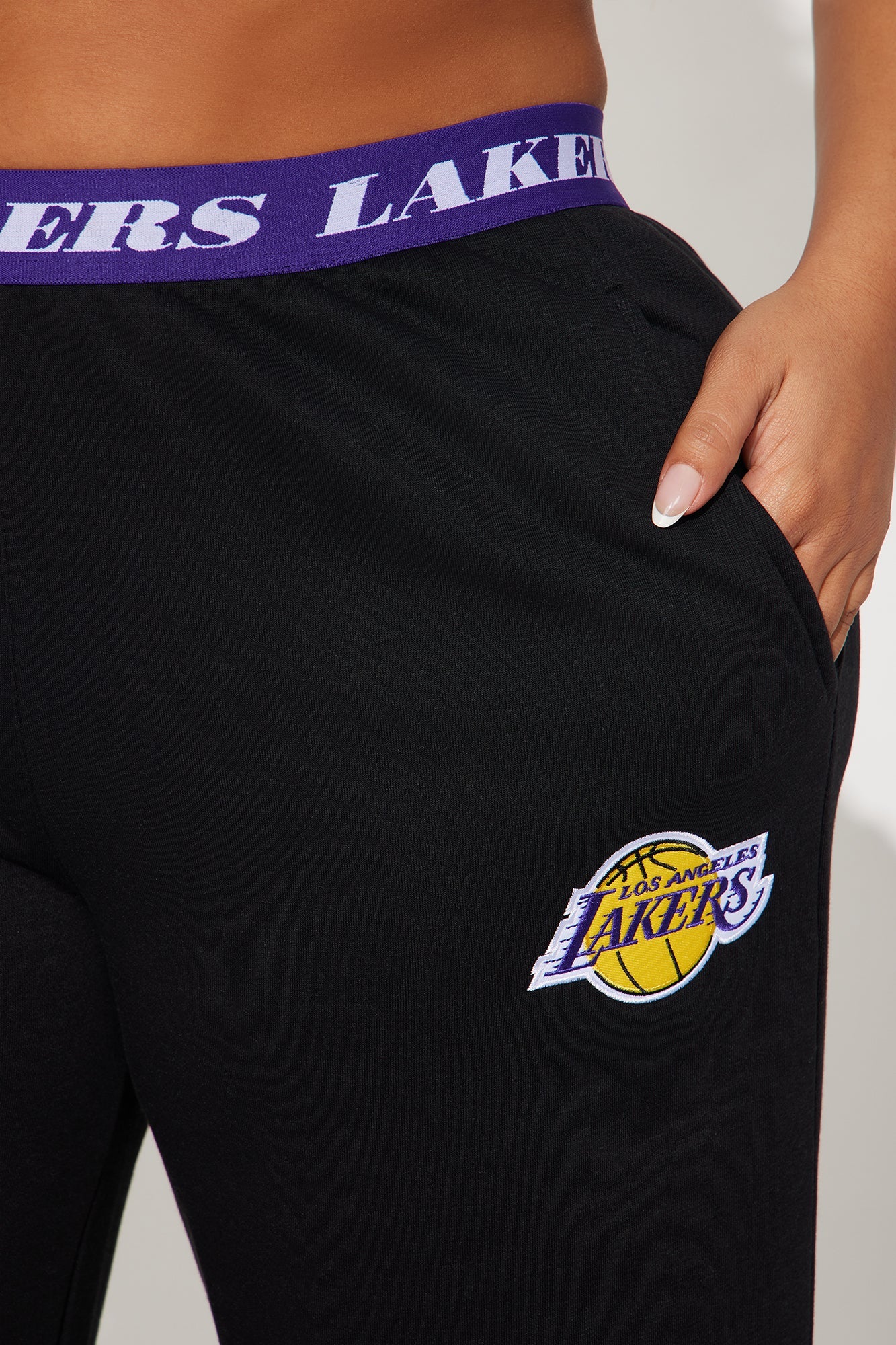 Lakers Free Throw Wide Leg Pant - Black