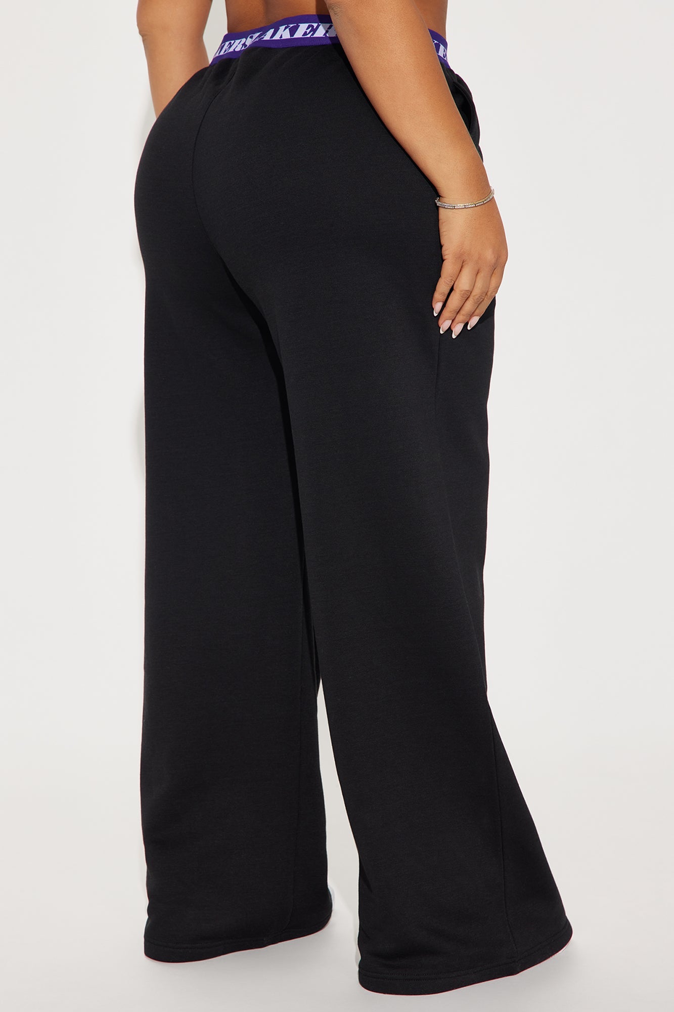 Lakers Free Throw Wide Leg Pant - Black