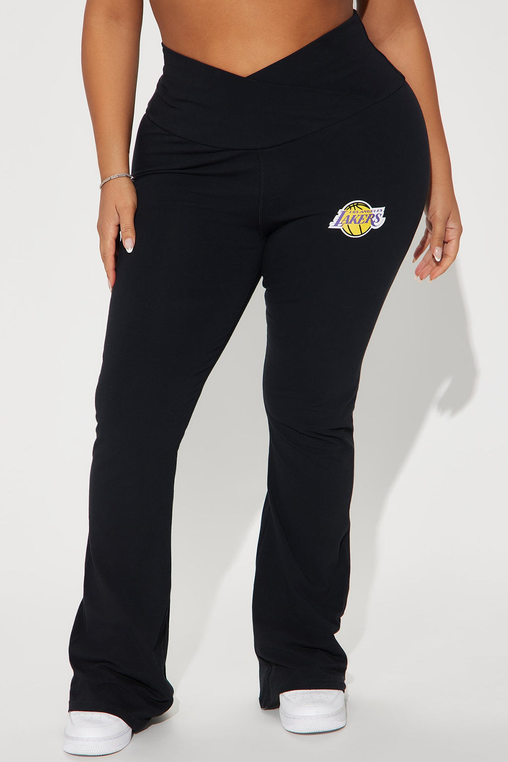 Lakers Courtside Wide Leg Pant - Black