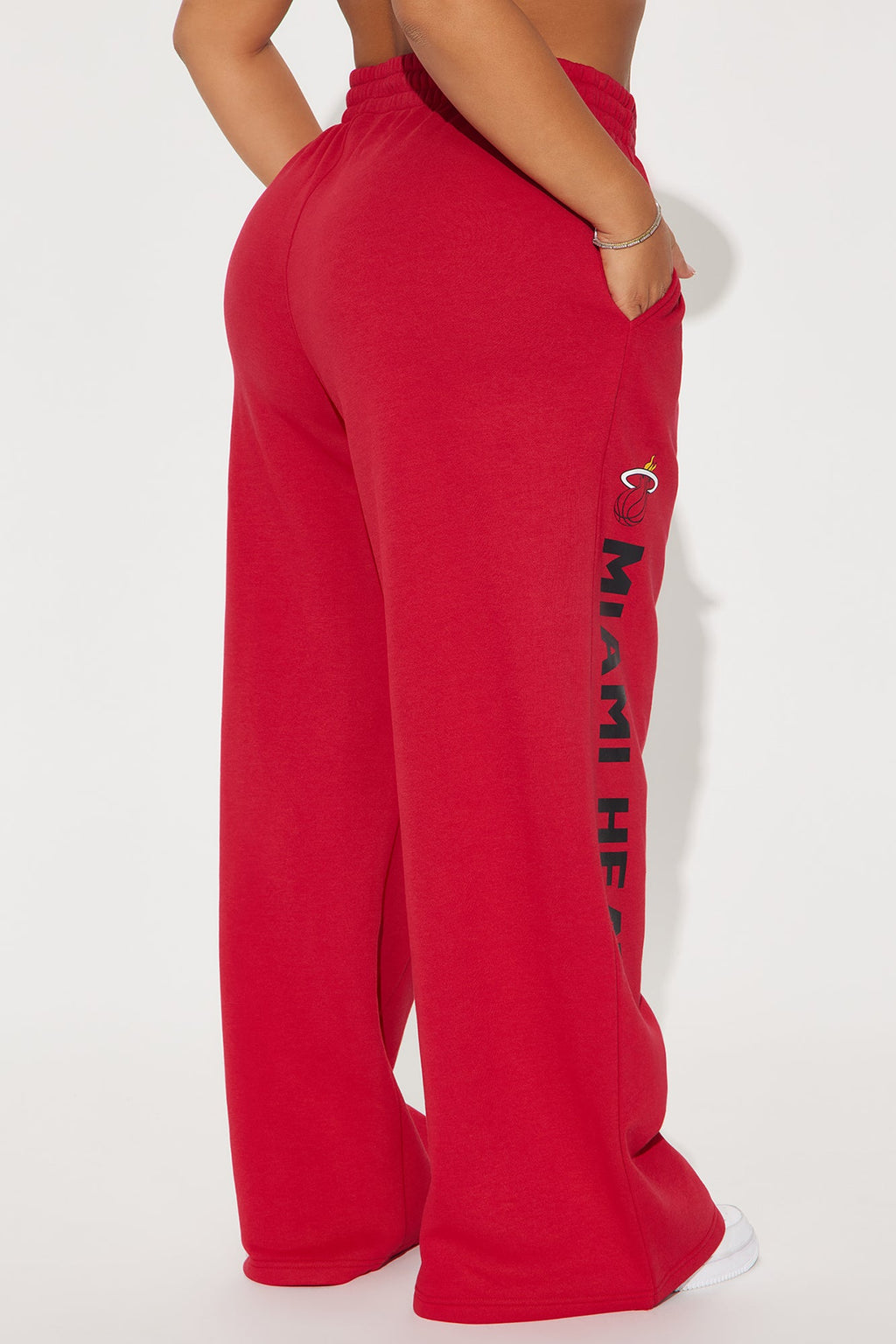 Miami Heat Warm Up Wide Leg Pant - Red