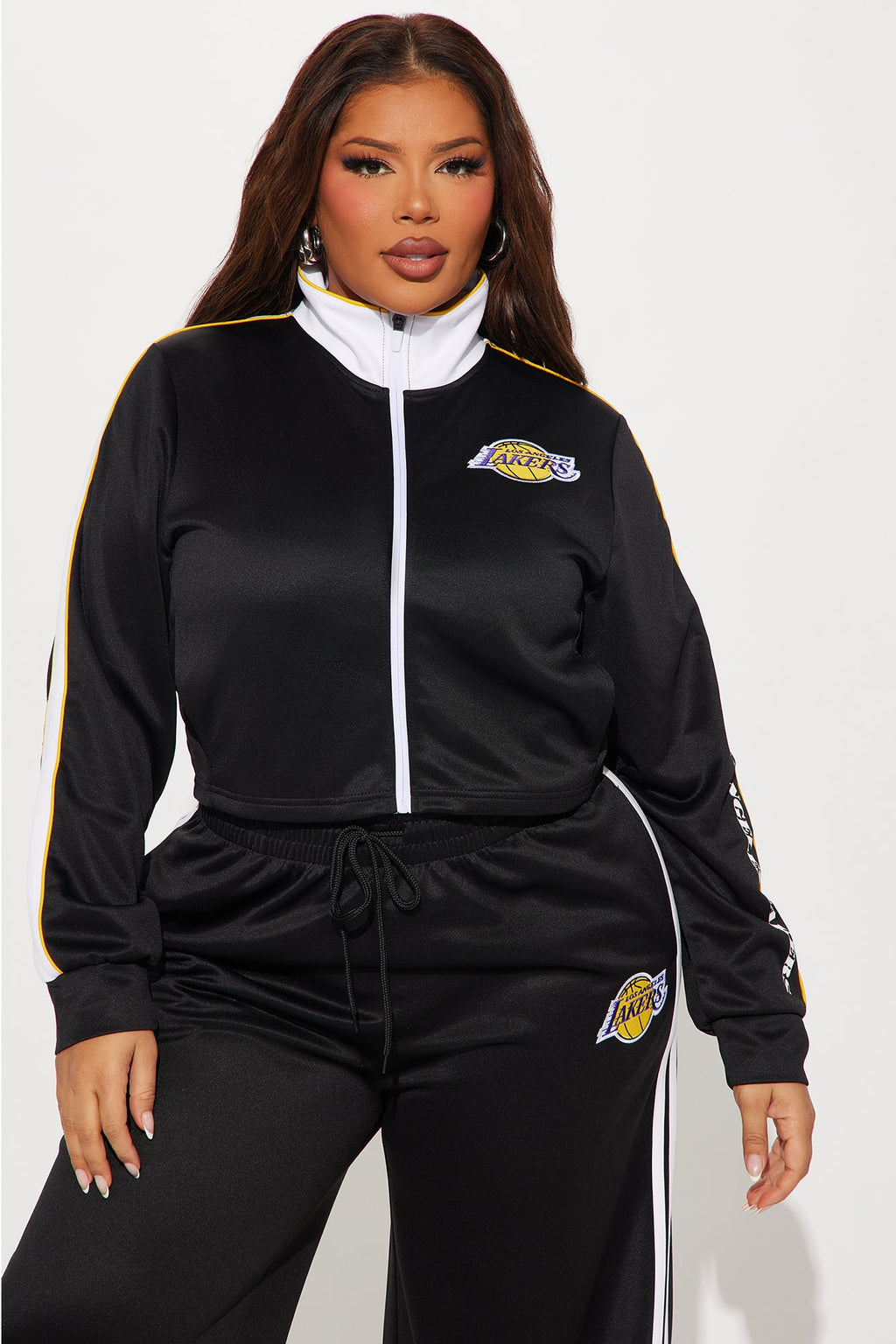 Lakers Halftime Zip Up Jacket - Black