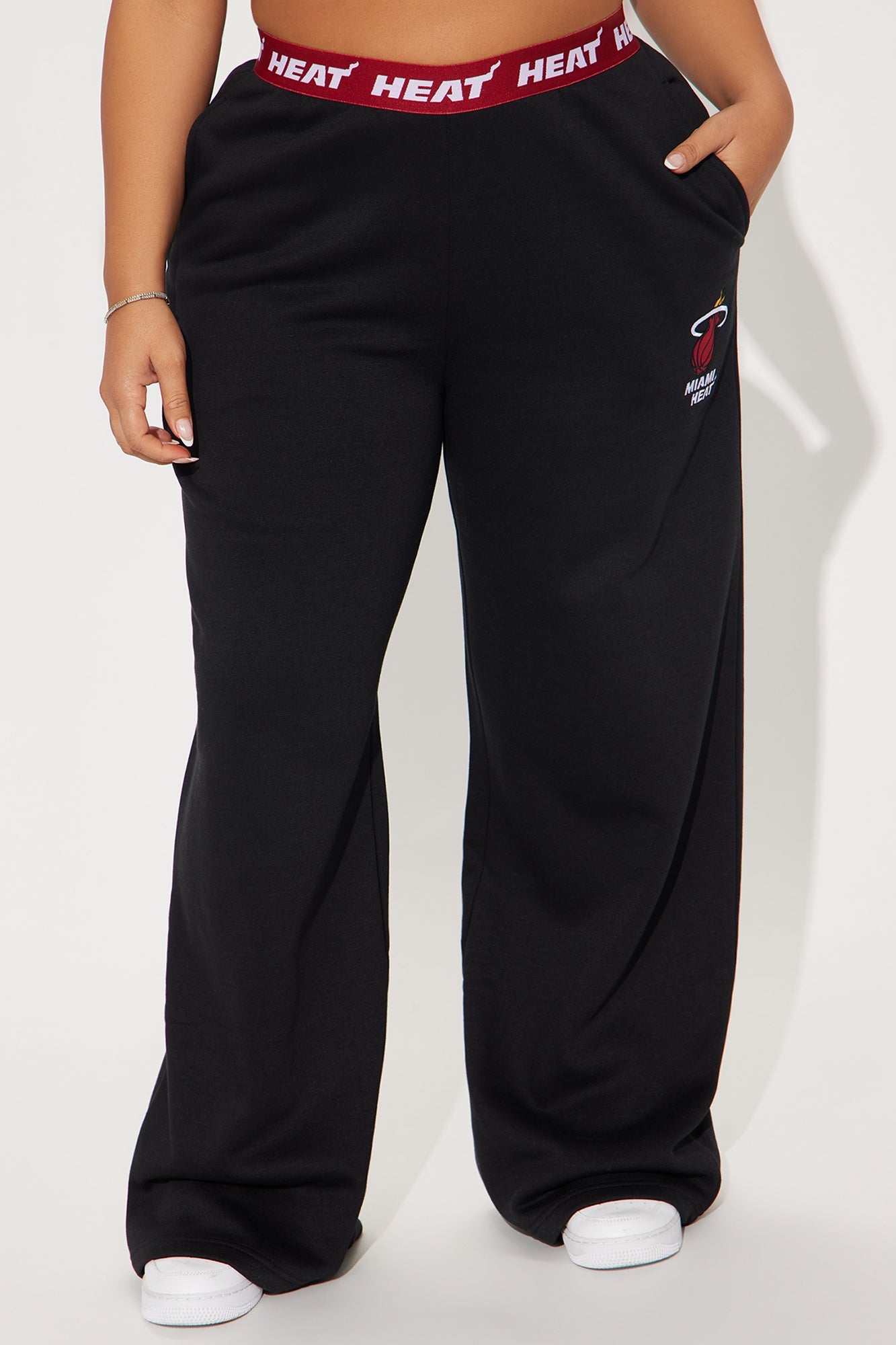 Miami Heat Free Throw Wide Leg Pant - Black