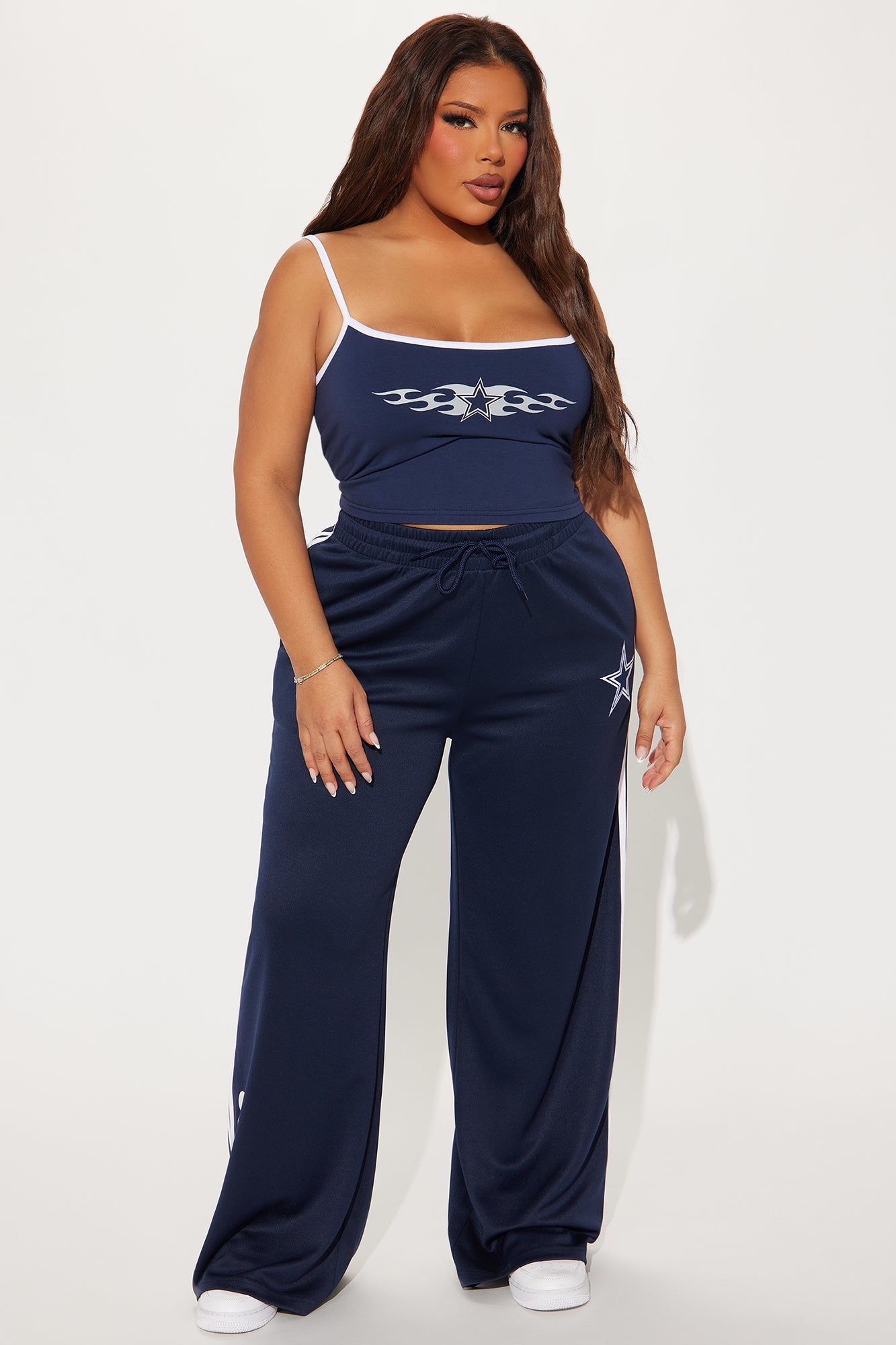 Cowboys Territory Crop Top - Navy
