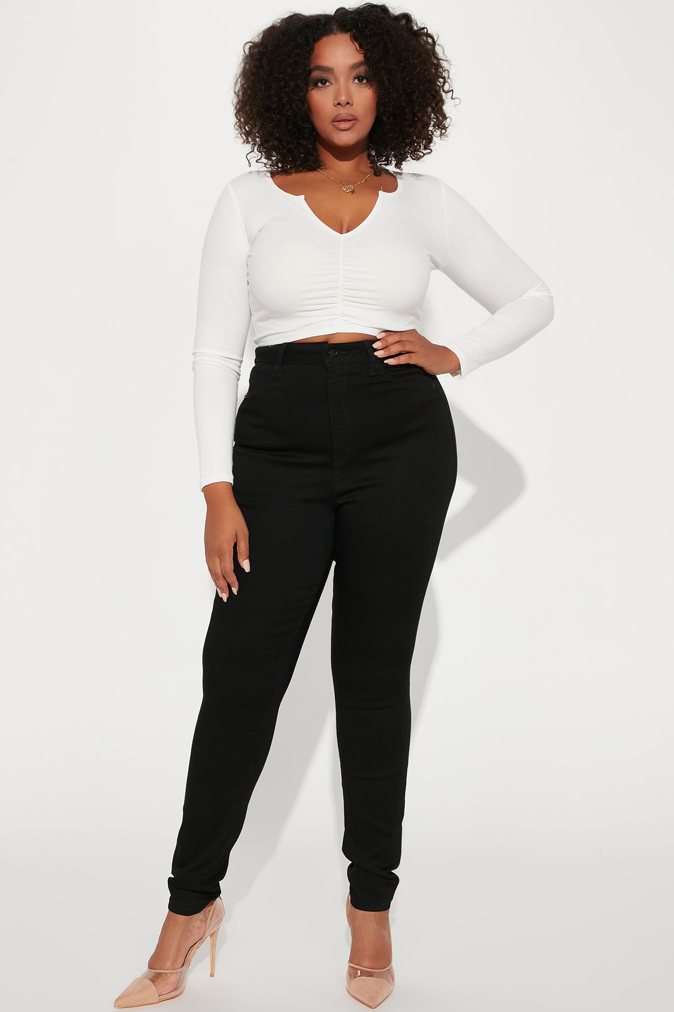 Tall Flex Game Strong Super High Rise Skinny Jeans - Black