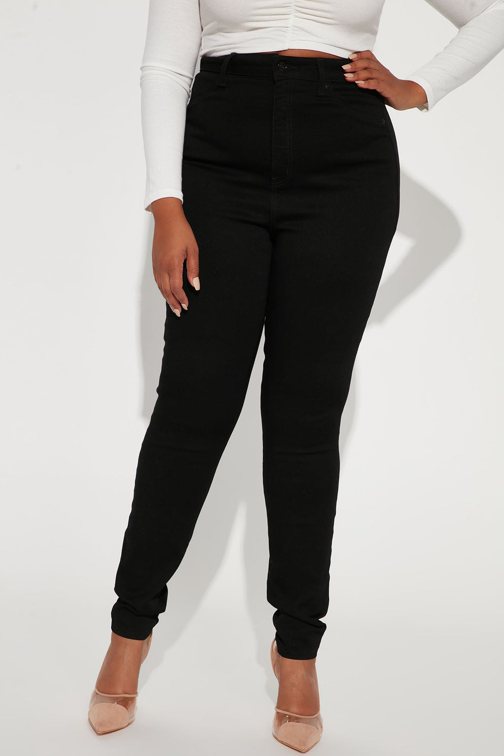 Tall Flex Game Strong Super High Rise Skinny Jeans - Black