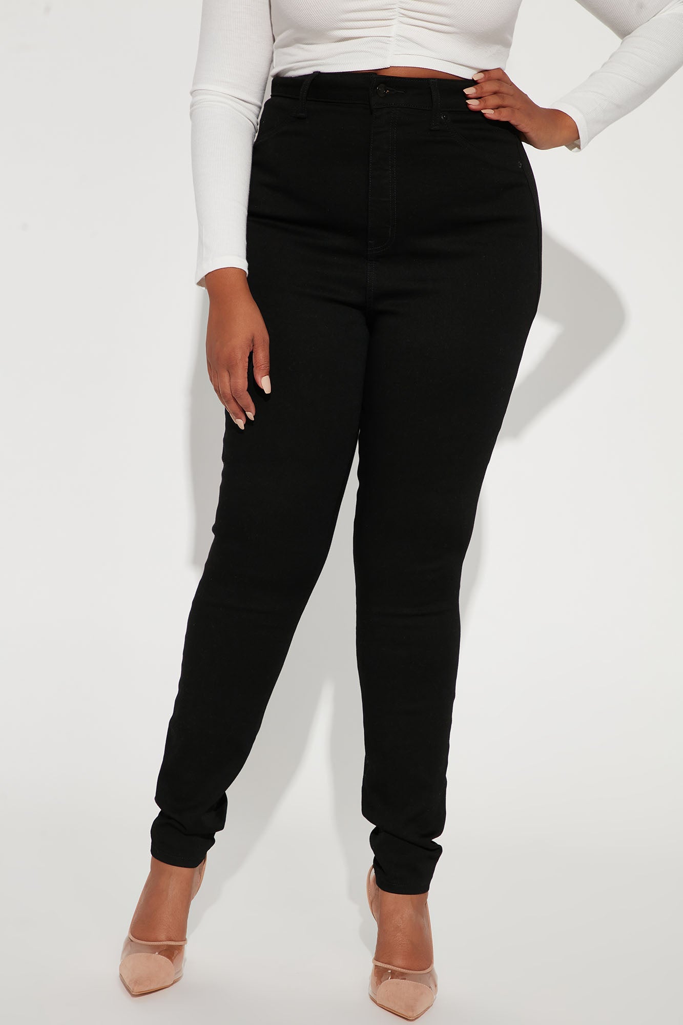 Tall Flex Game Strong Super High Rise Skinny Jeans - Black
