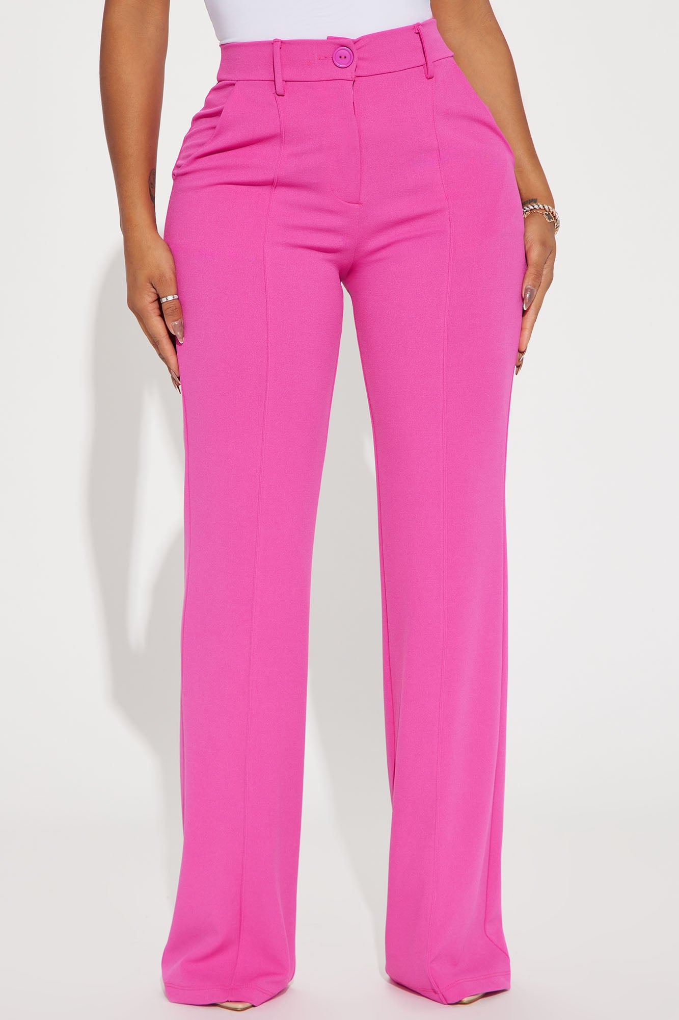 Heidi Wide Leg Trouser Pant - Fuchsia
