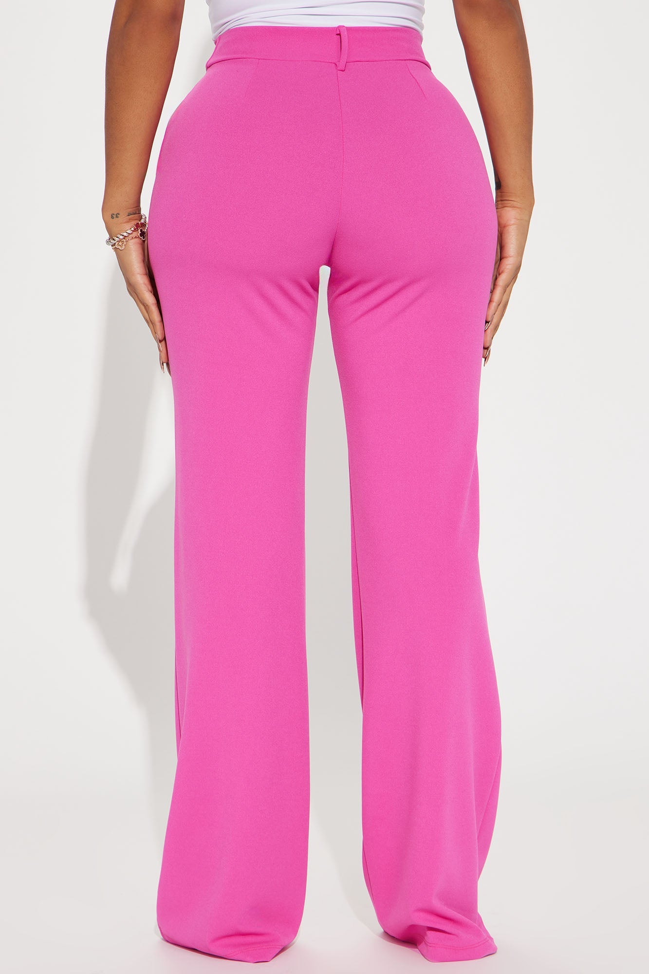 Heidi Wide Leg Trouser Pant - Fuchsia