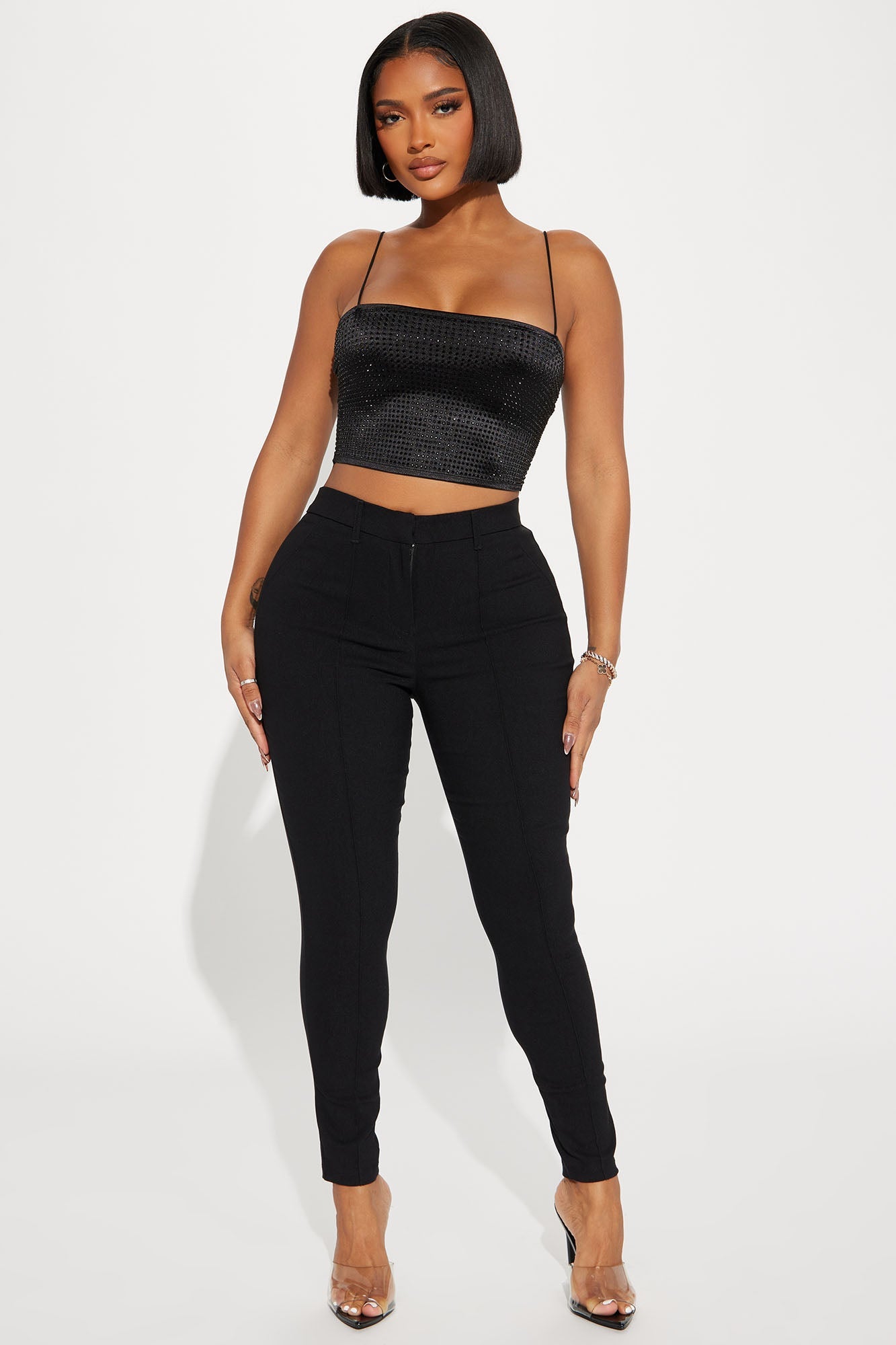 Raise The Bar Skinny Trouser - Black
