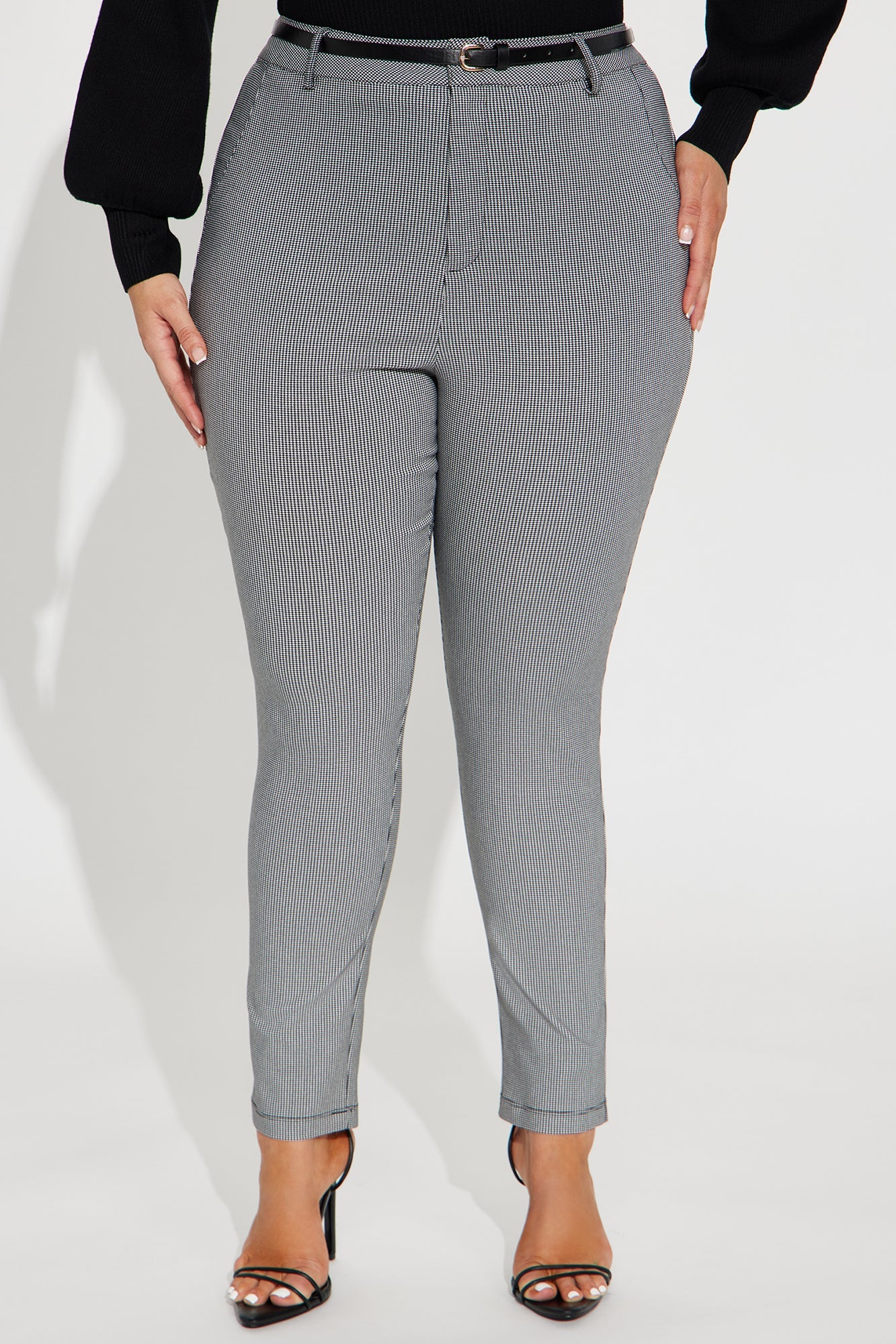 Keep It Up Plaid Pants - Black/combo