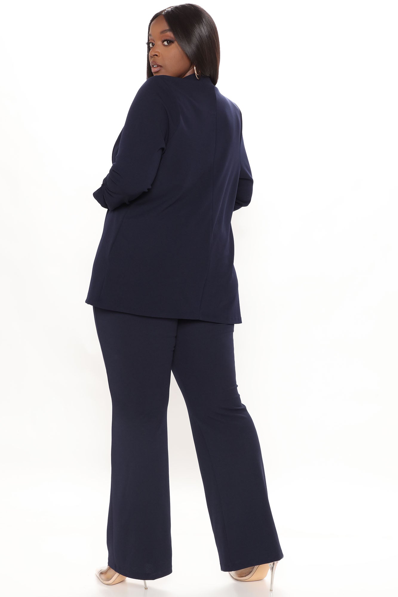 Call It Even Wide Leg Dress Pants - Navy