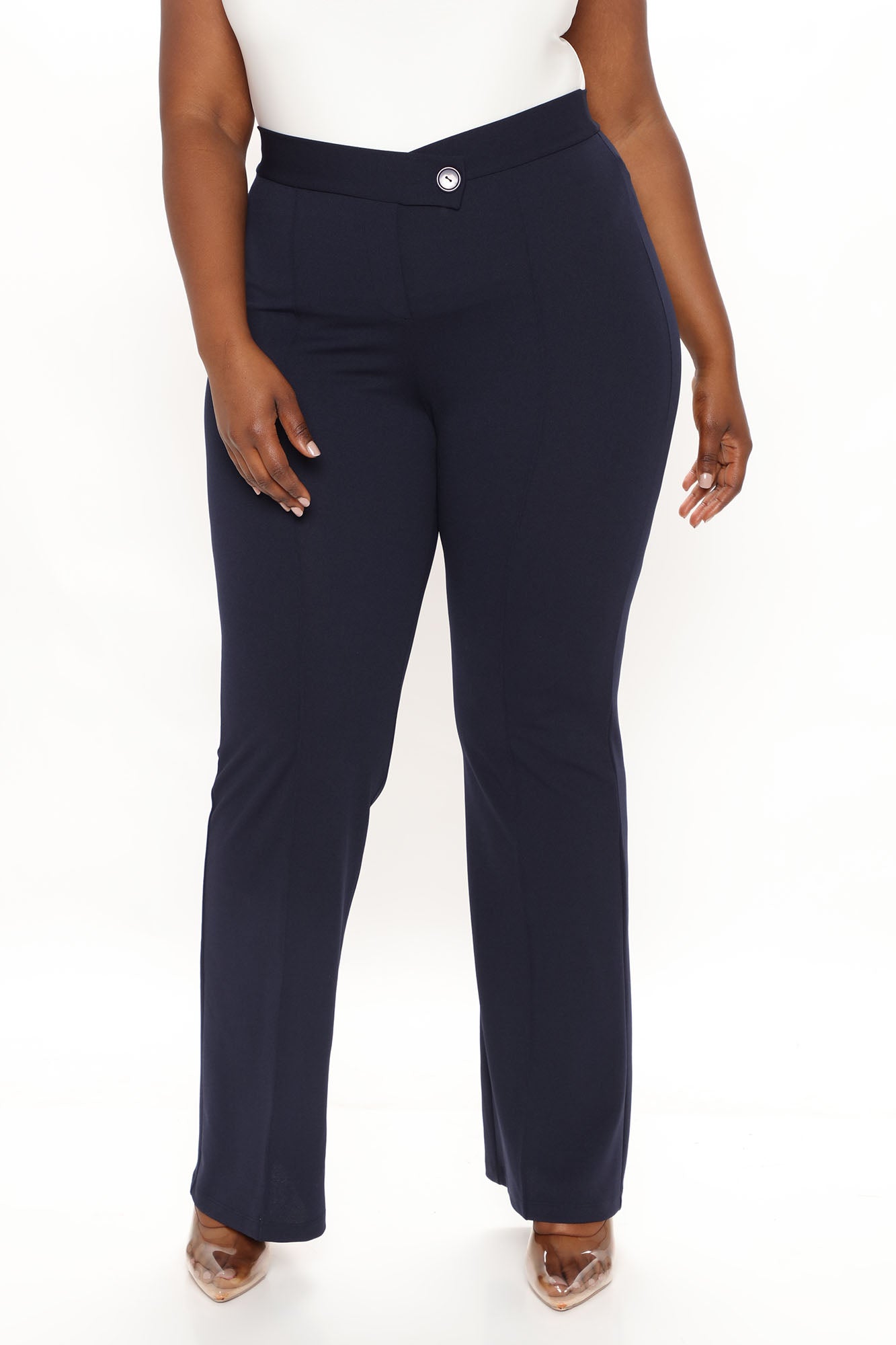 Call It Even Wide Leg Dress Pants - Navy