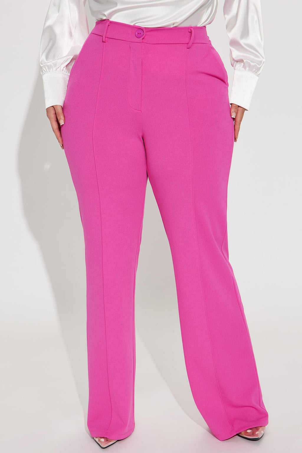 Heidi Wide Leg Trouser Pant - Fuchsia