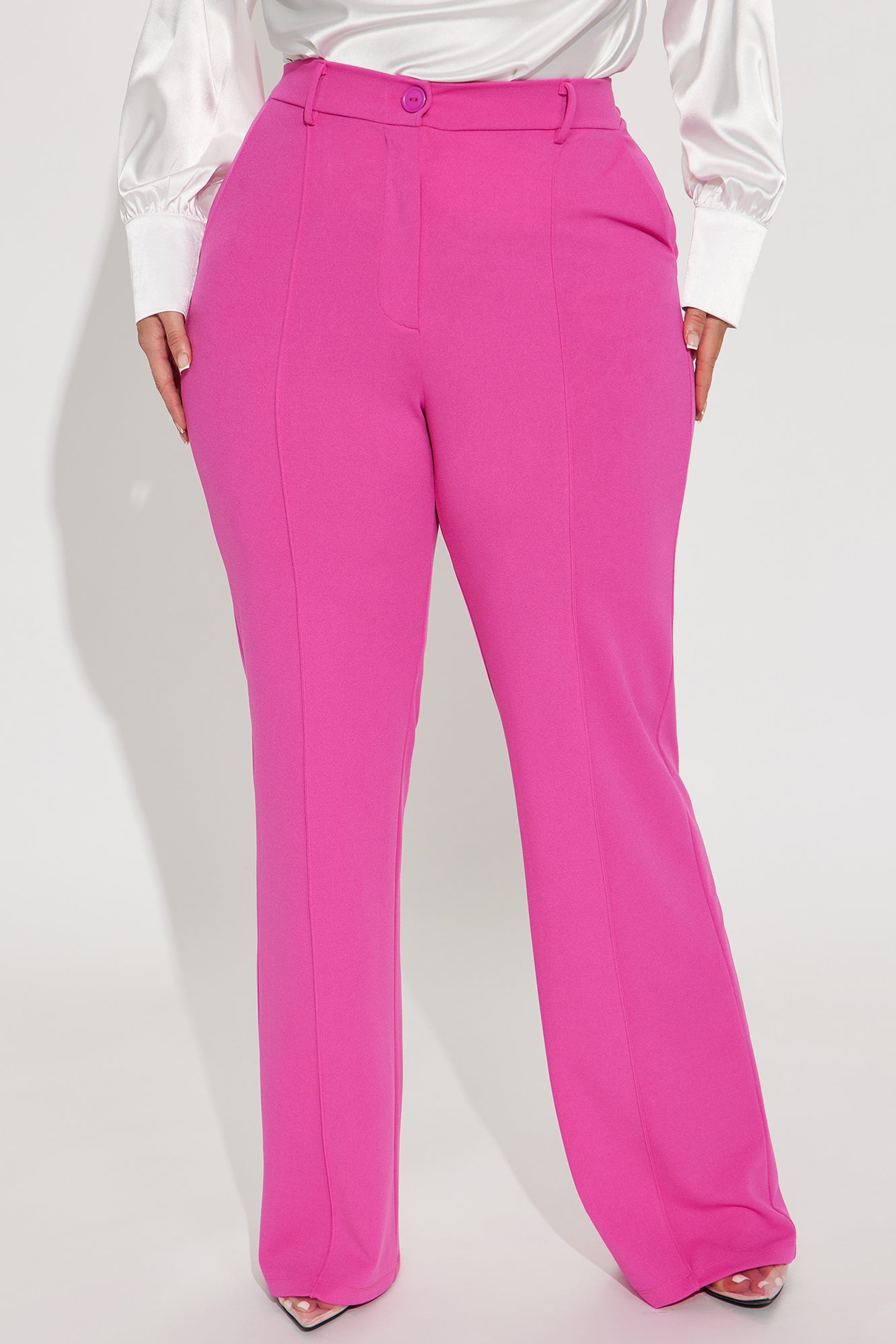 Heidi Wide Leg Trouser Pant - Fuchsia