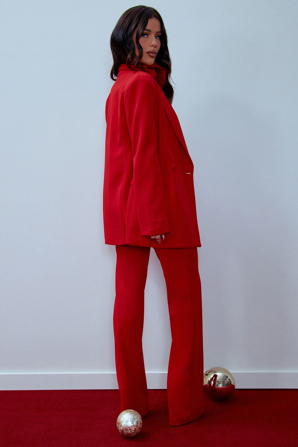 Dreamy Moments Blazer Set - Red