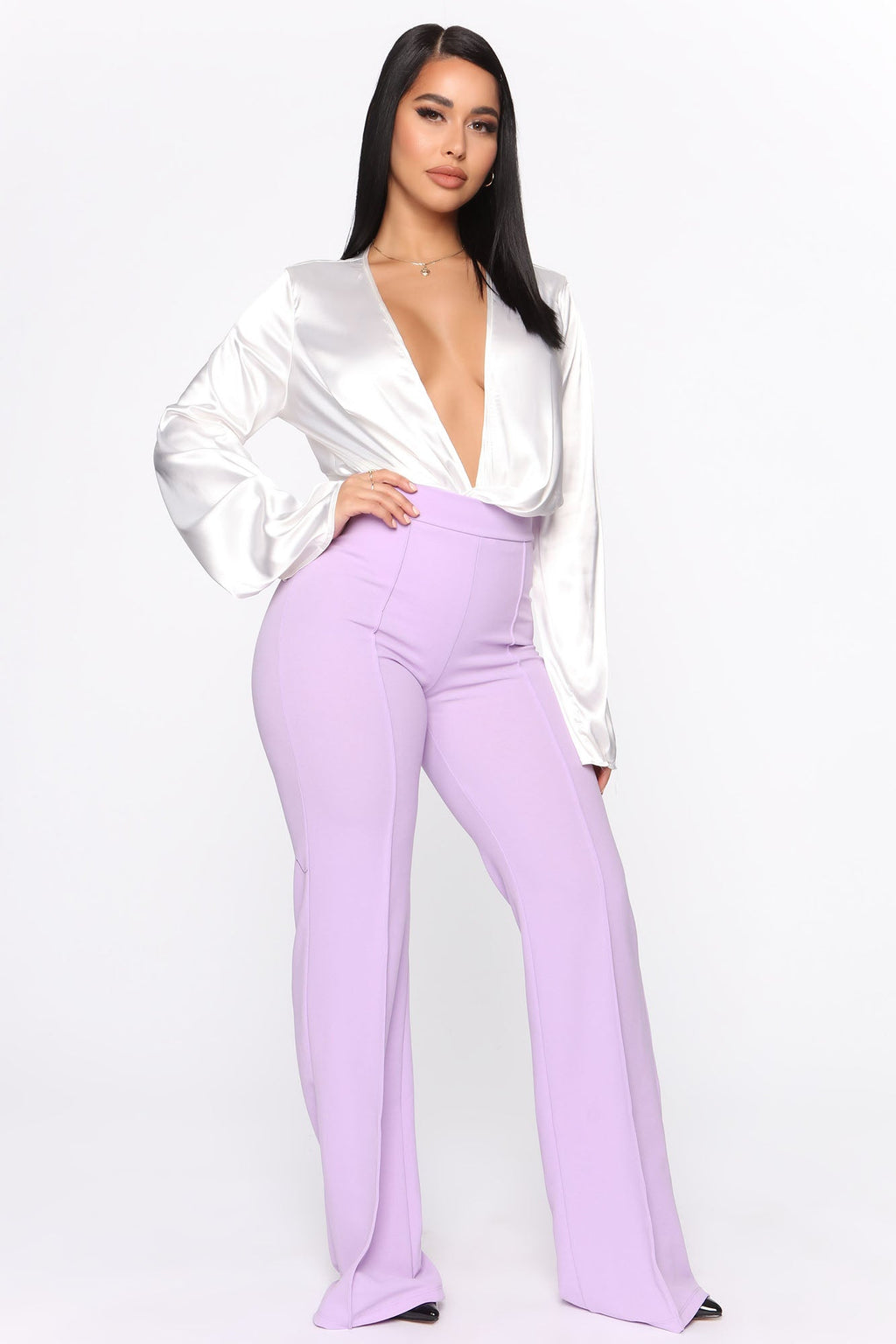 Victoria High Waisted Dress Pants - Lavender