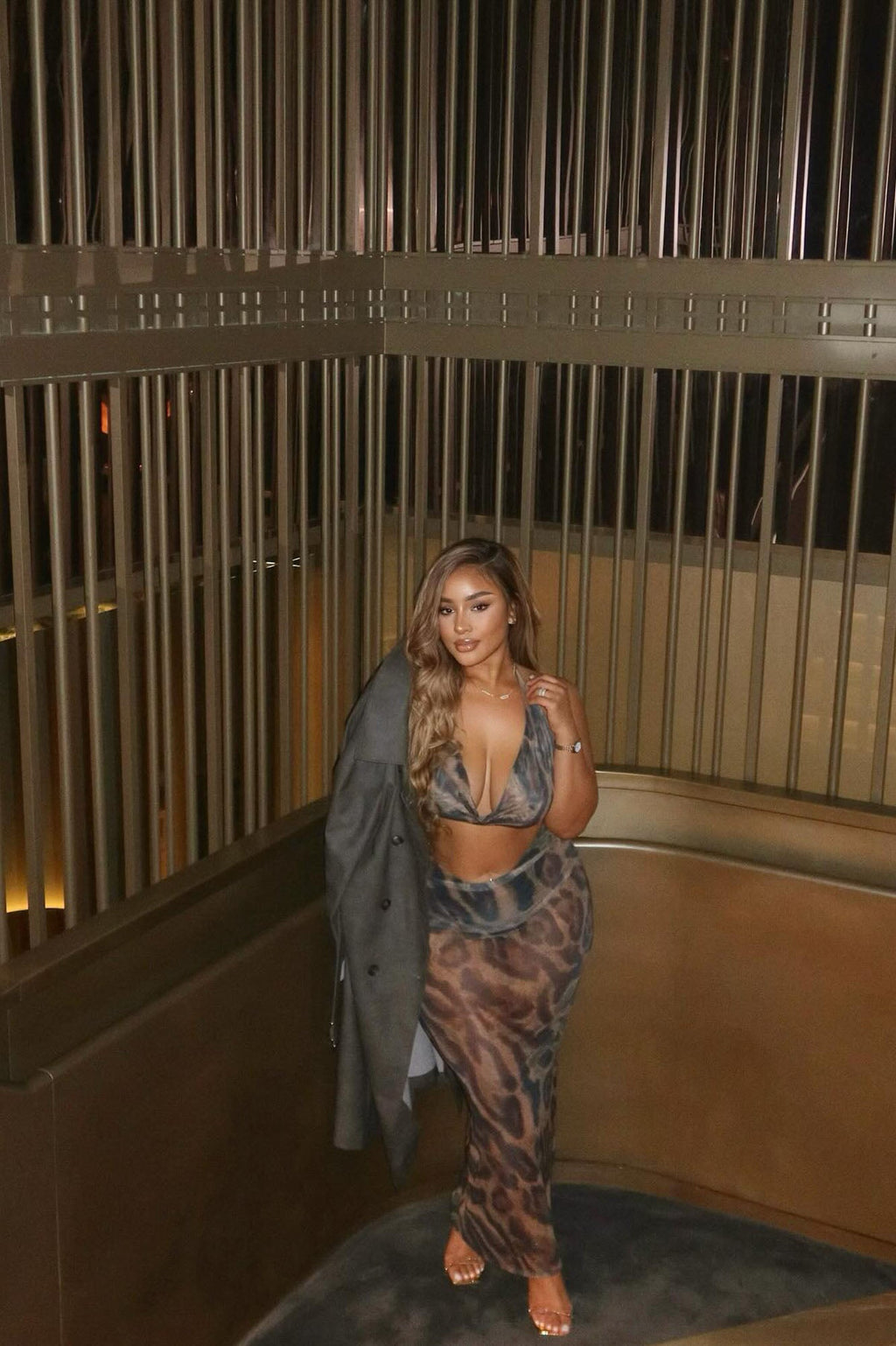 Living Wild Mesh Skirt Set - Leopard