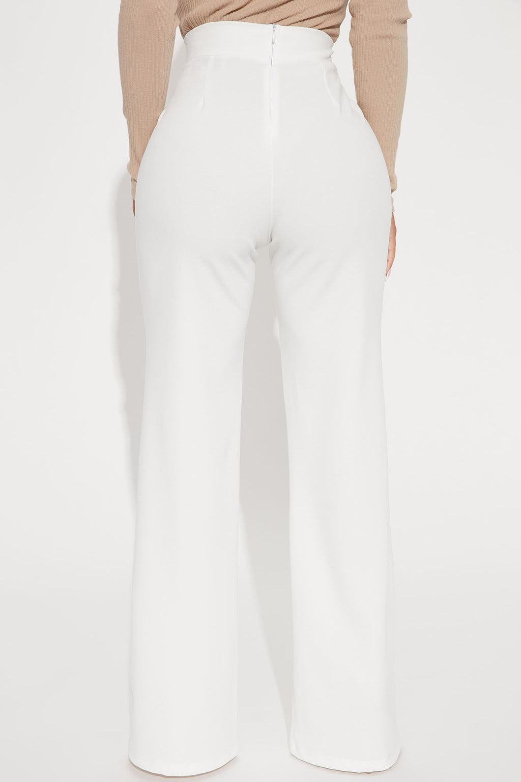 Petite Victoria High Waisted Dress Pants - White