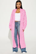 Aneria Long Cardigan - Pink