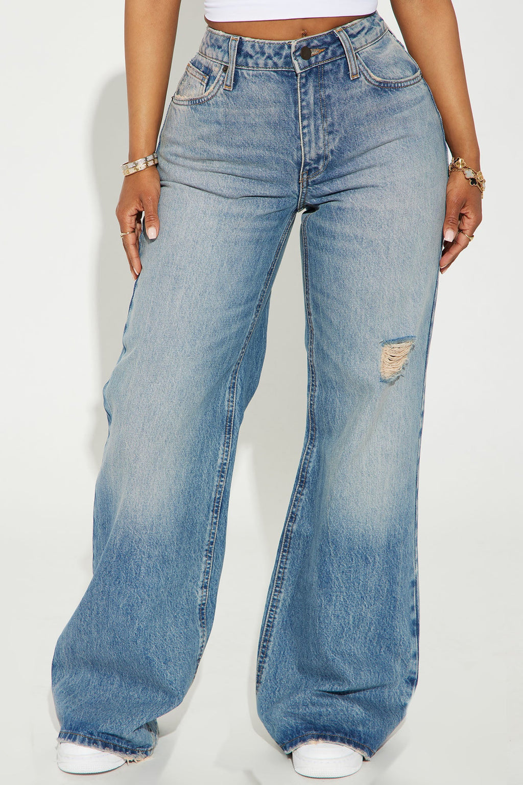 You Do You Dusty Tinted Baggy Jeans - Vintage Wash