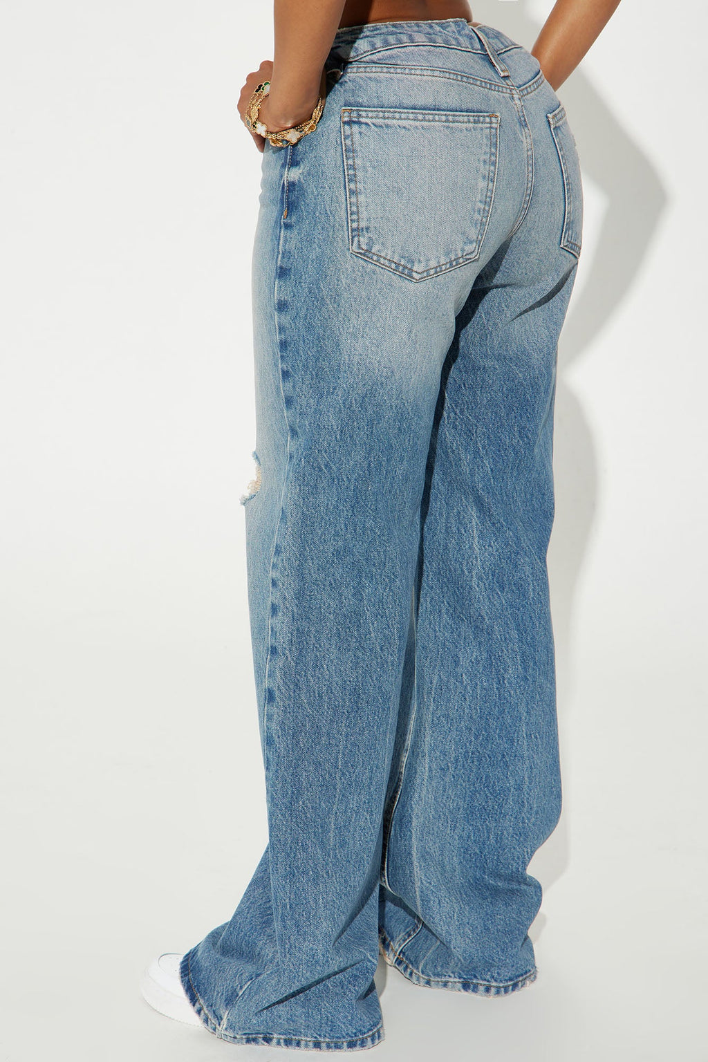 You Do You Dusty Tinted Baggy Jeans - Vintage Wash