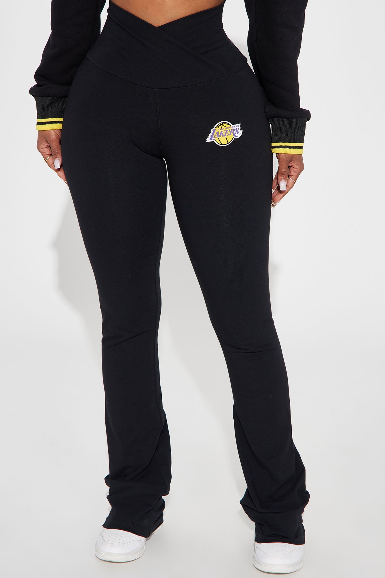 Lakers Courtside Wide Leg Pant - Black