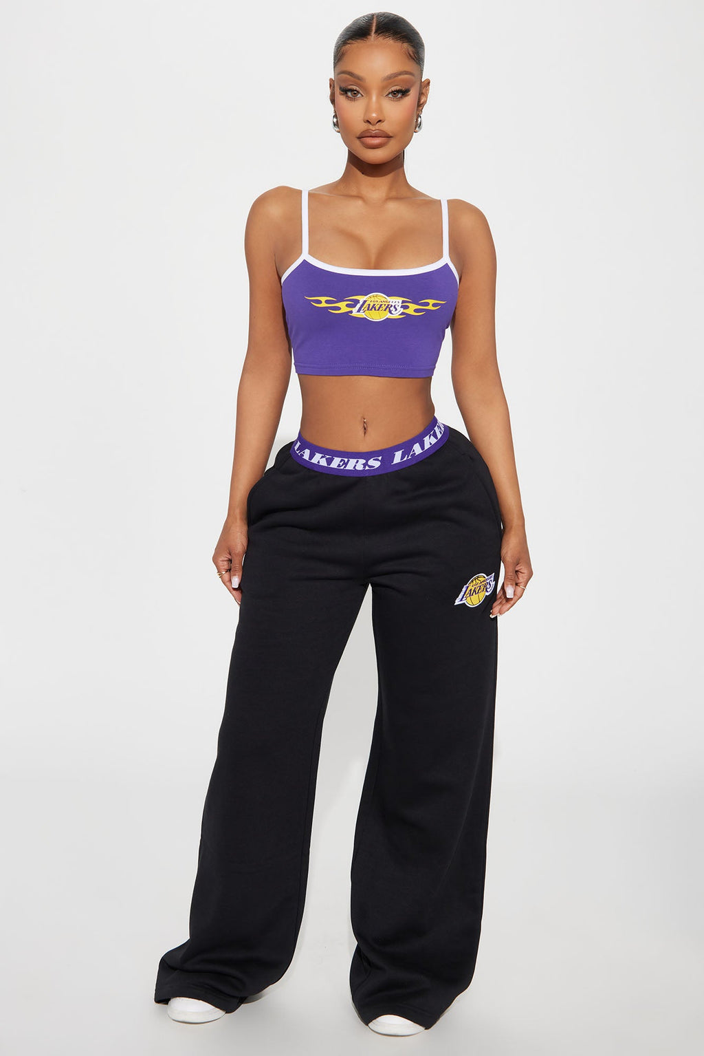 Lakers Halftime Crop Top - Purple