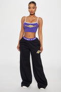 Lakers Free Throw Wide Leg Pant - Black