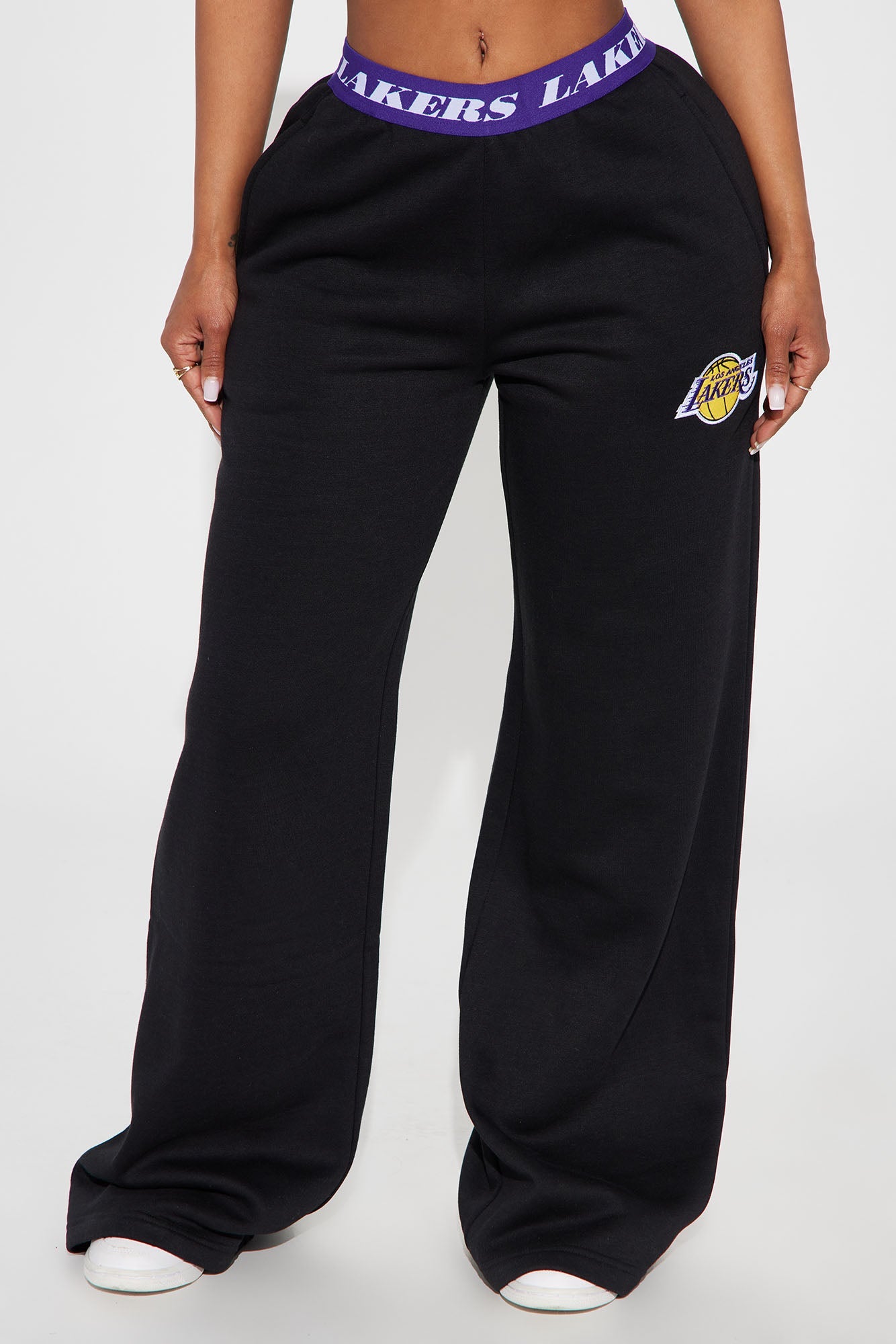 Lakers Free Throw Wide Leg Pant - Black