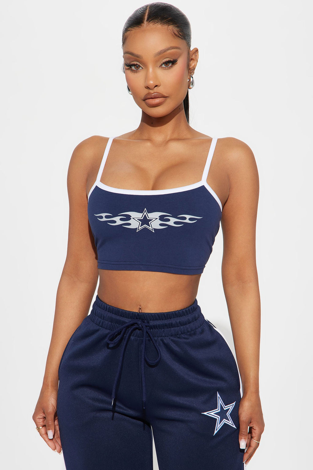 Cowboys Territory Crop Top - Navy