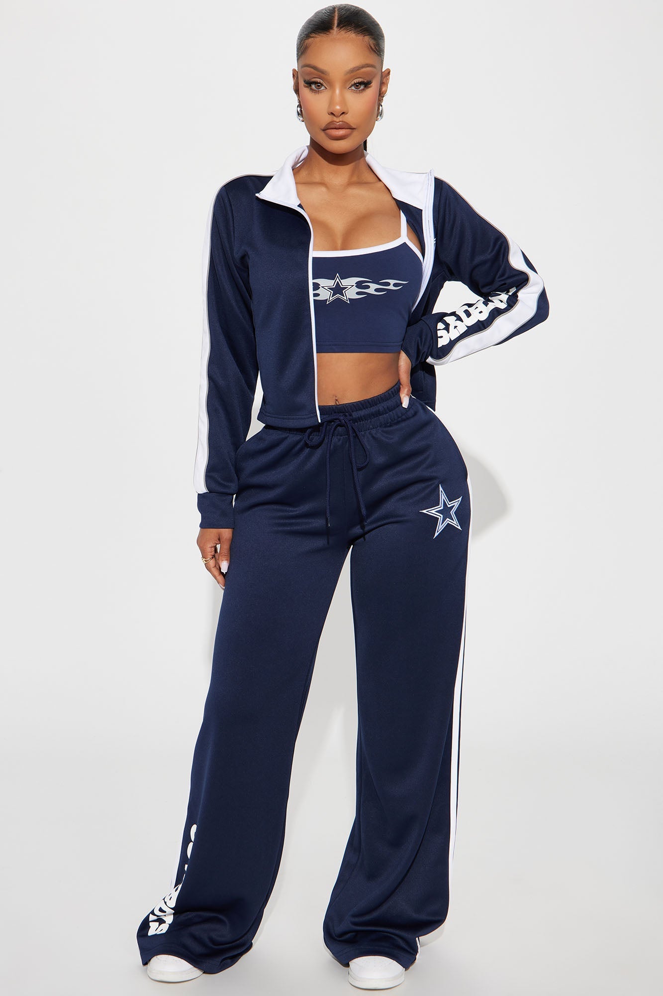 Cowboys Territory Zip Up Jacket - Navy