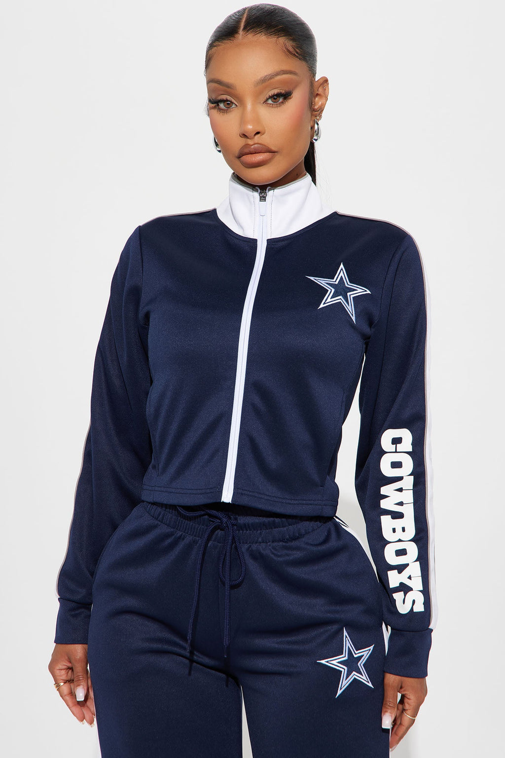 Cowboys Territory Zip Up Jacket - Navy