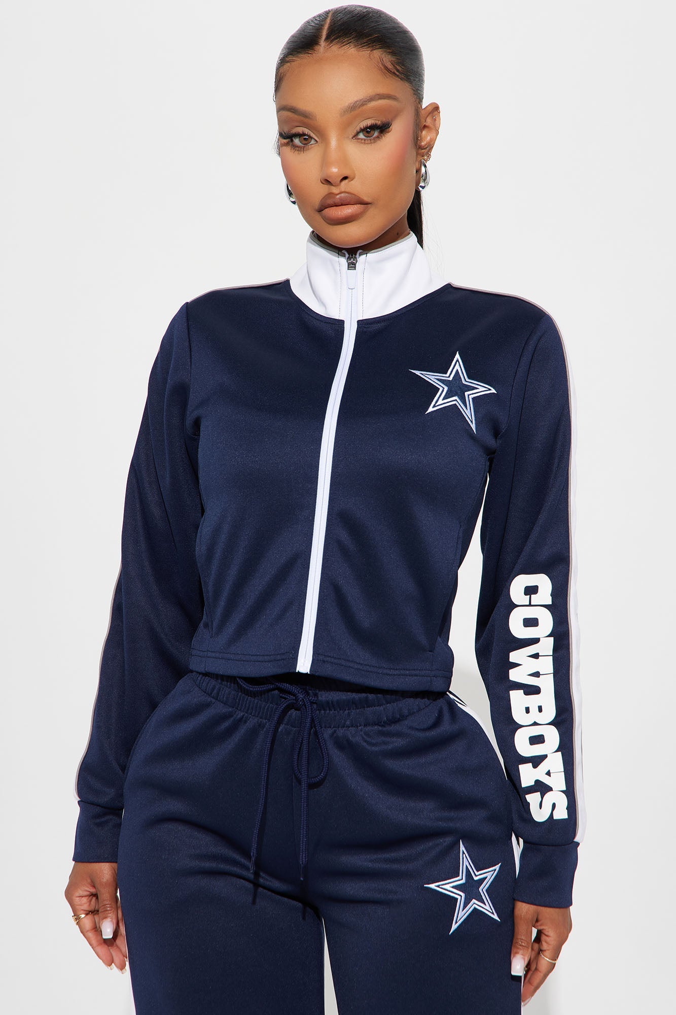 Cowboys Territory Zip Up Jacket - Navy