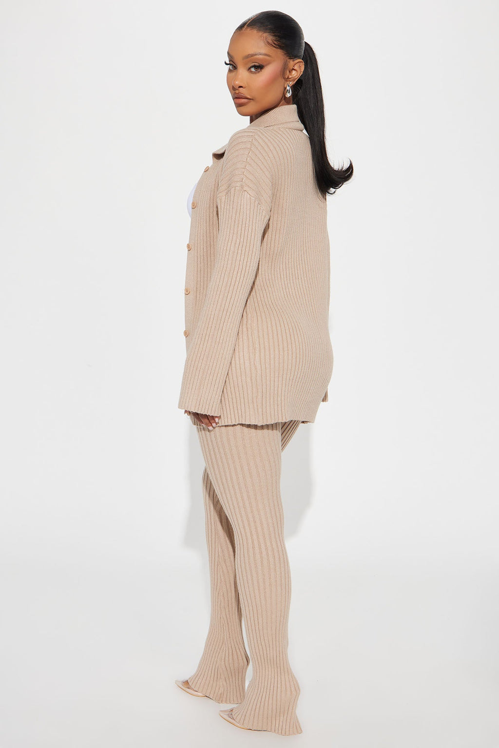 Charlotte Sweater Pant Set - Taupe