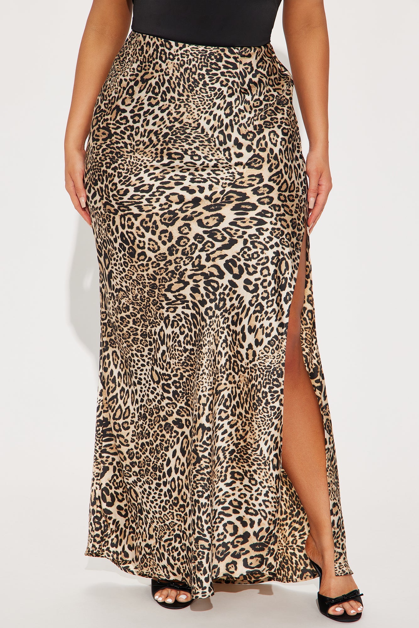 Feline Instincts Leopard Maxi Skirt - Brown/combo