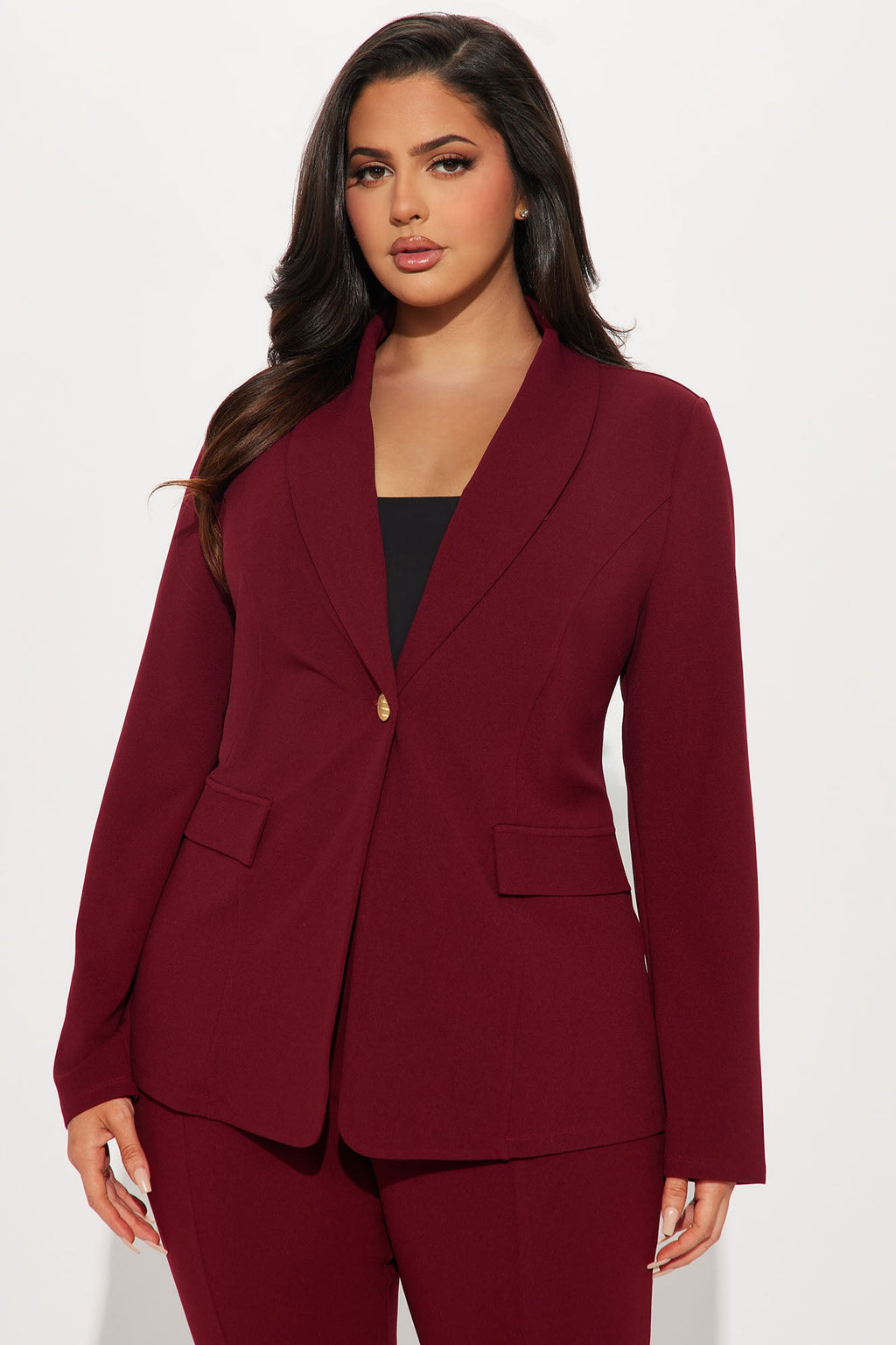 Head Of The Table Pant Suit - Burgundy