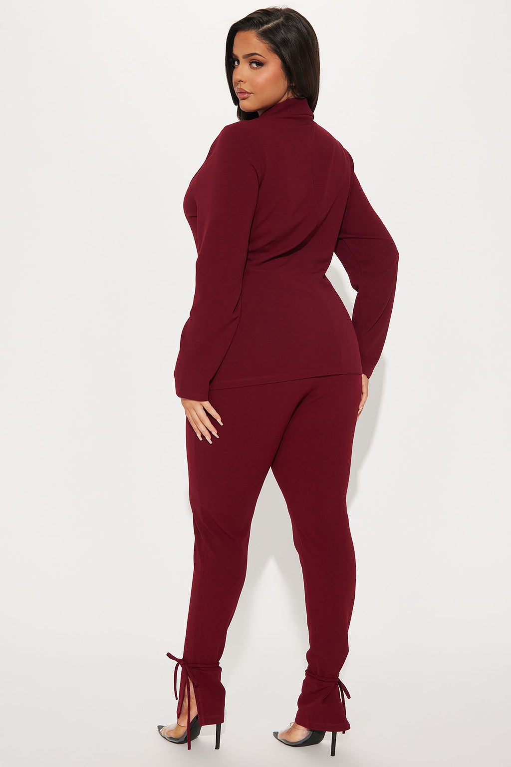 Head Of The Table Pant Suit - Burgundy