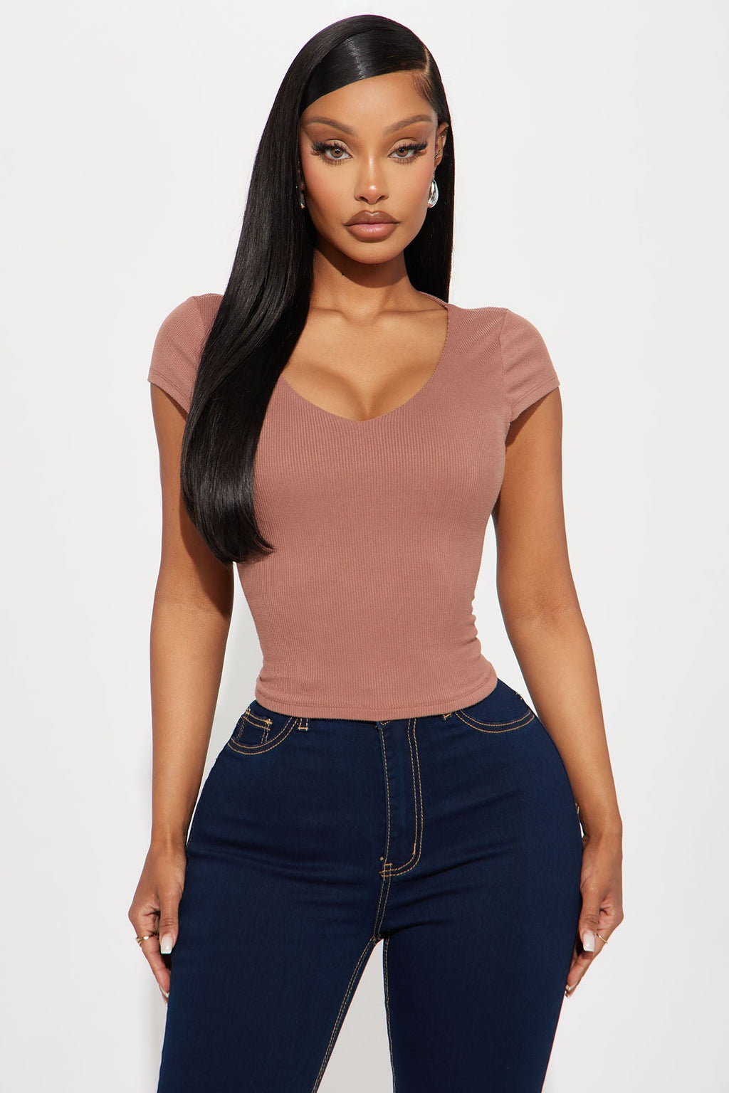 Lani Double Lined Top - Mocha