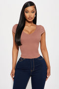 Lani Double Lined Top - Mocha