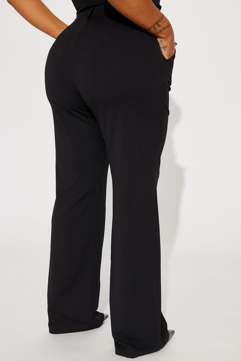 Heidi Wide Leg Trouser Pant - Black