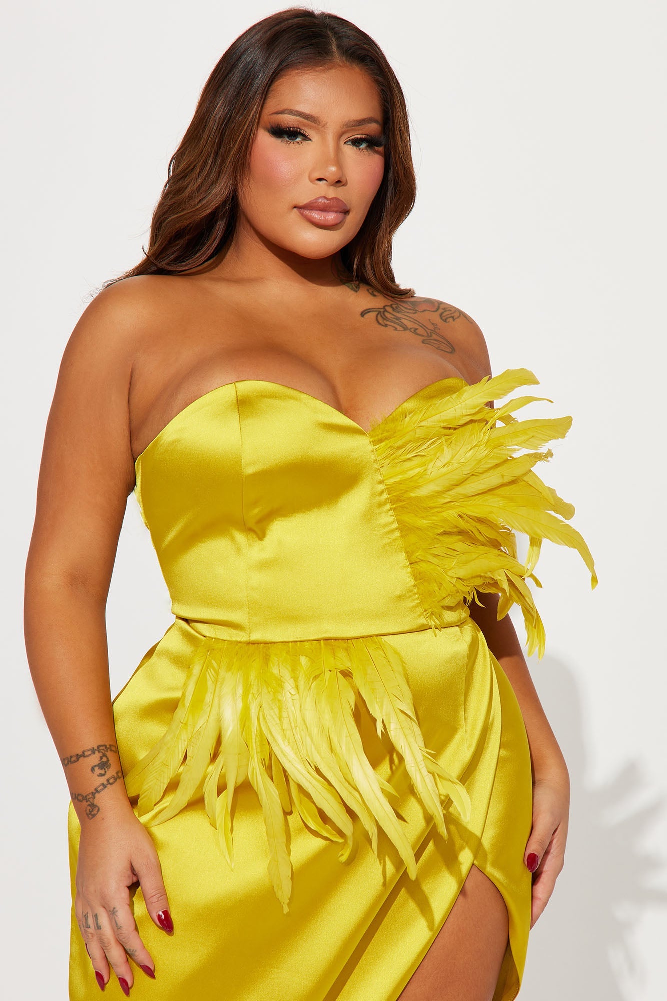 Jaqueline Asymmetrical Maxi Dress - Chartreuse