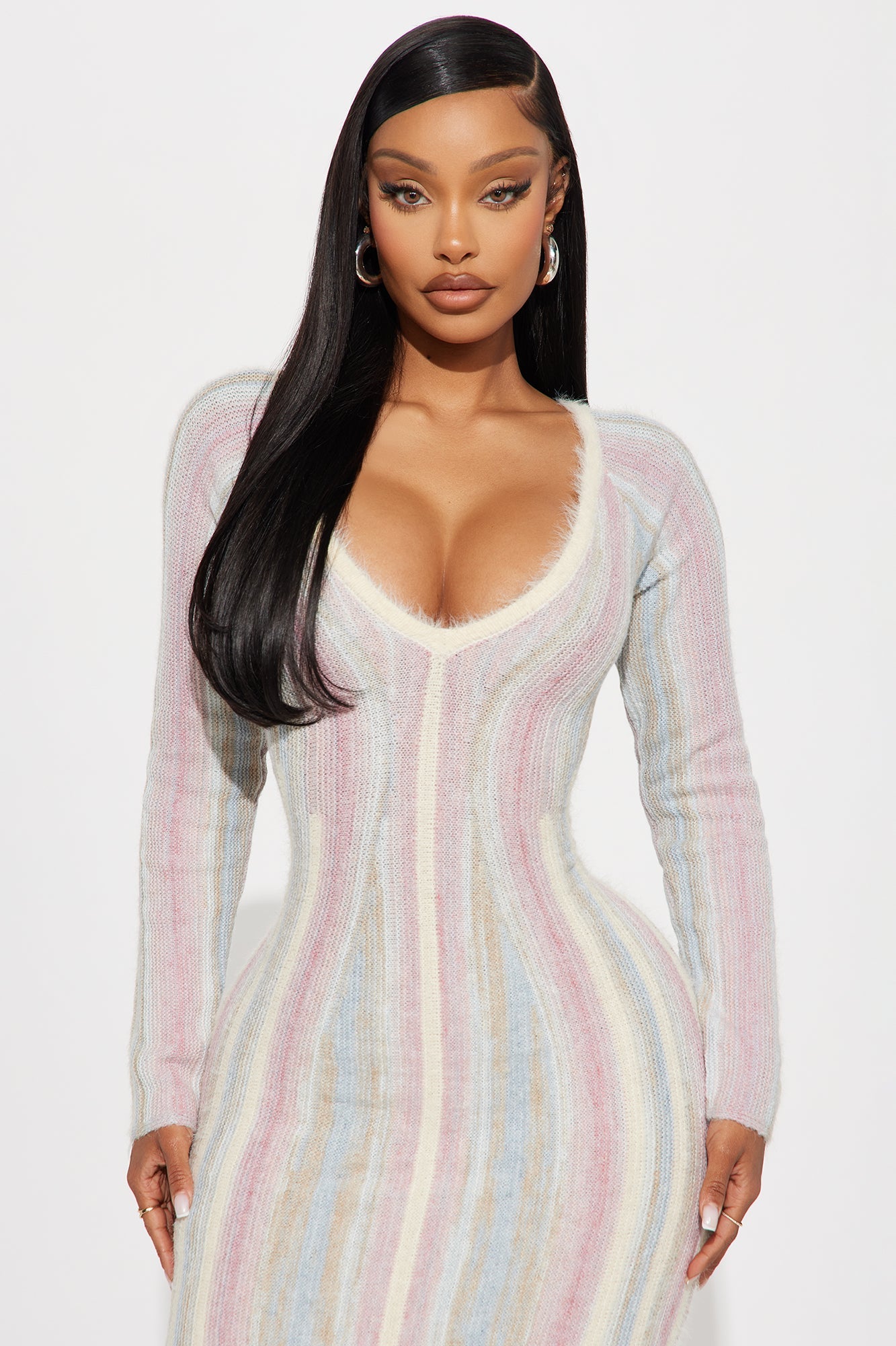 Soulfully Living Sweater Mini Dress - Multi Color