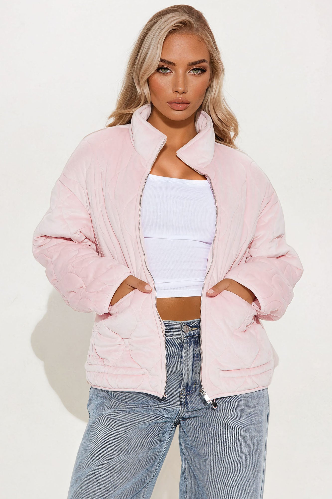 Ski Lift Lightweight Quilted Puffer Jacket - Pink