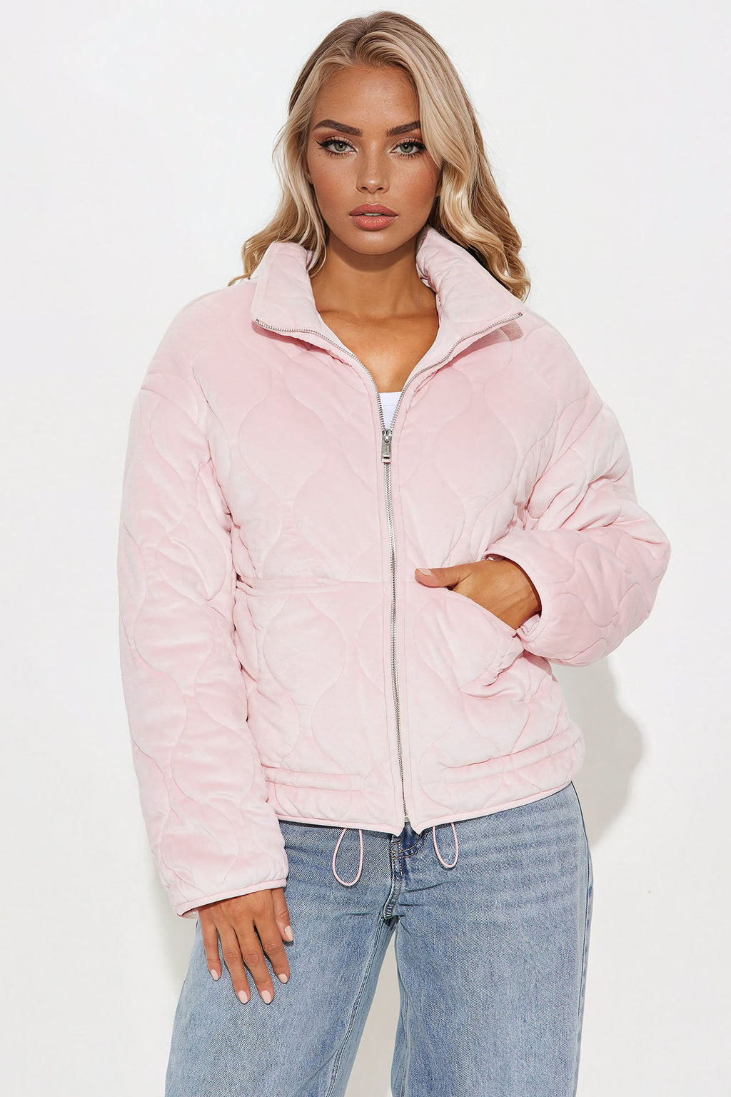 Ski Lift Lightweight Quilted Puffer Jacket - Pink