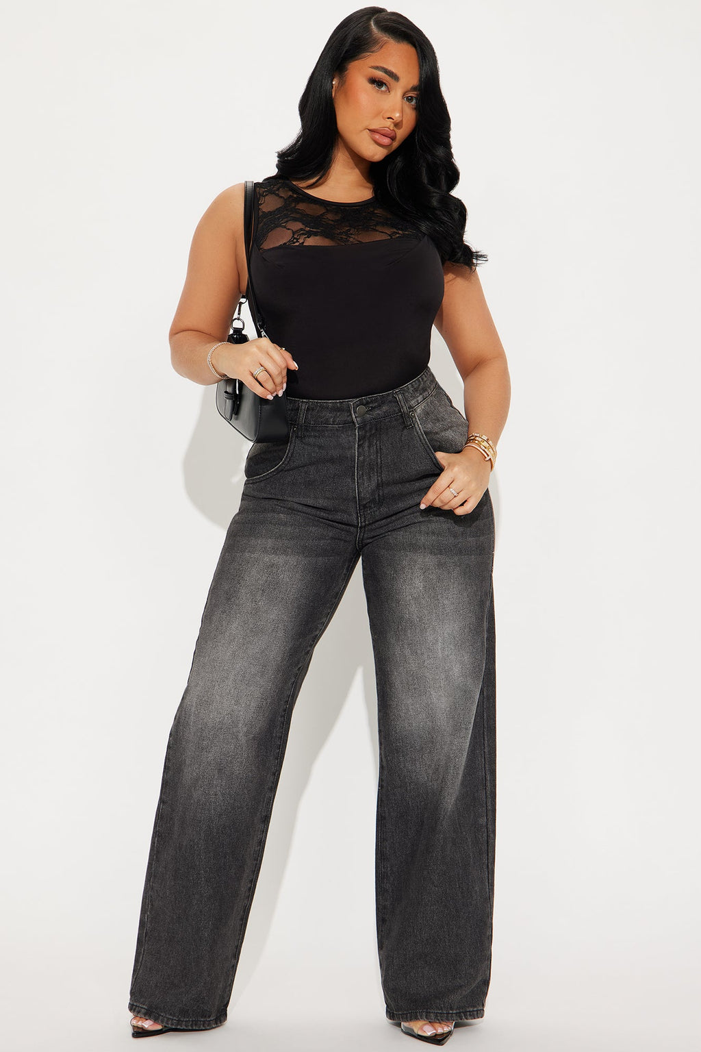 Make You Mine Lace Top - Black